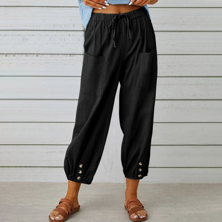 Pantalon large à jambe droite pour femmes