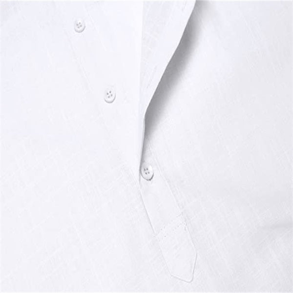 ?Vendite calde? - Camicia a maniche lunghe da uomo in cotone e lino-12