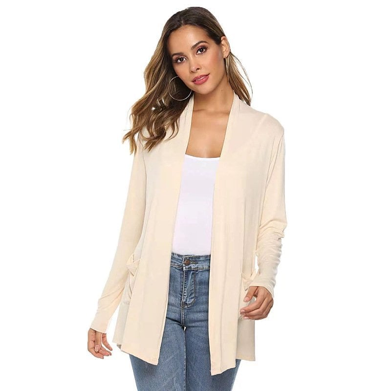 Veste cardigan légère à manches longues pour femmes