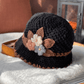 Le cadeau le plus élégant et le plus réconfortant 👒Chapeau tricotée à fleurs pour femmes