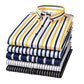 Chemise décontractée à manches longues rayées pour hommes