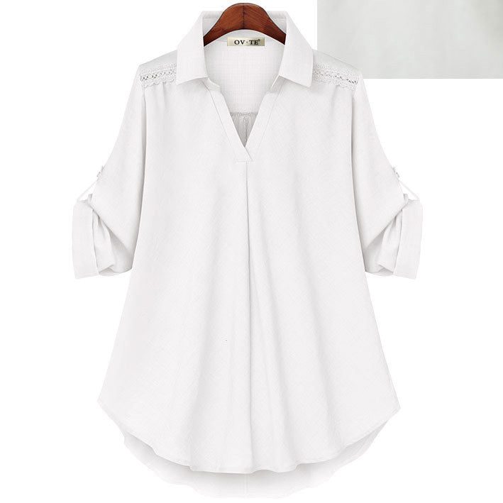 ❤Street Fashion Women's V-neck Casual Loose Comfy Shirt-12