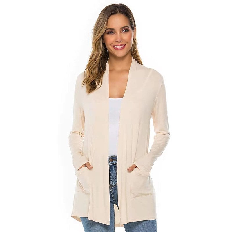 Veste cardigan légère à manches longues pour femmes