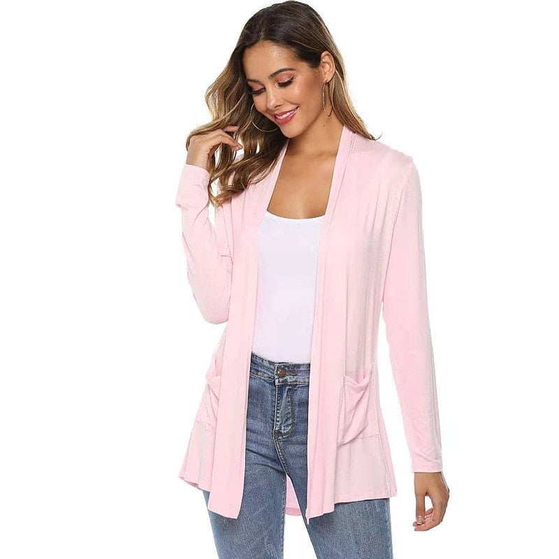 Veste cardigan légère à manches longues pour femmes