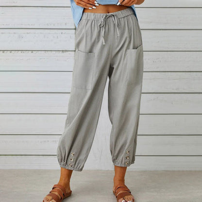 Pantalon large à jambe droite pour femmes