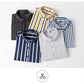 Chemise décontractée à manches longues rayées pour hommes