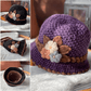 Le cadeau le plus élégant et le plus réconfortant 👒Chapeau tricotée à fleurs pour femmes