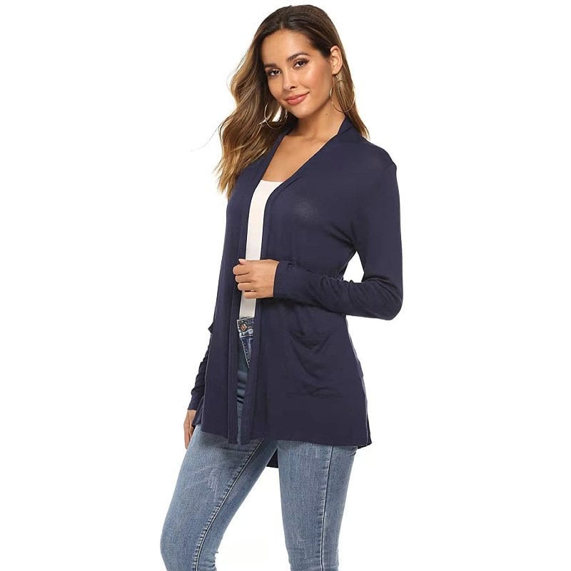 Veste cardigan légère à manches longues pour femmes