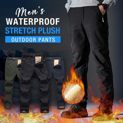 Pantalon d'extérieur d'hiver en peluche, imperméable et chaud pour hommes