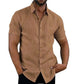 Chemise à manches courtes en lin pour hommes Summer 2023 - No Ironing, Extra Stretch