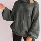 Pull en maille jacquard à col roulé
