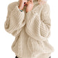 Pull en maille jacquard à col roulé