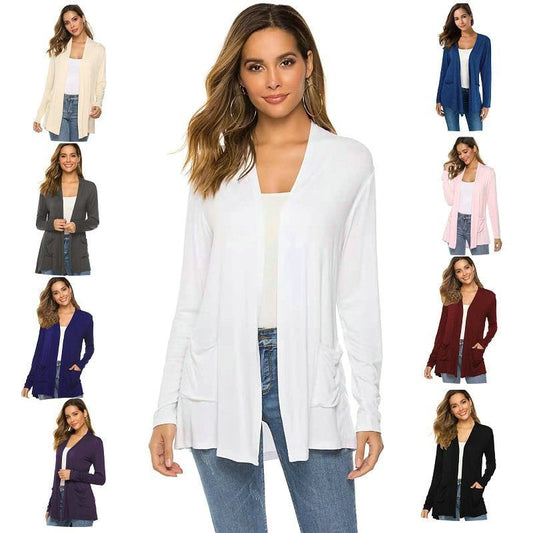 Veste cardigan légère à manches longues pour femmes