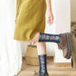 ( Vente de Noël anticipée ) -5 paires de chaussettes vintage brodées à fleurs