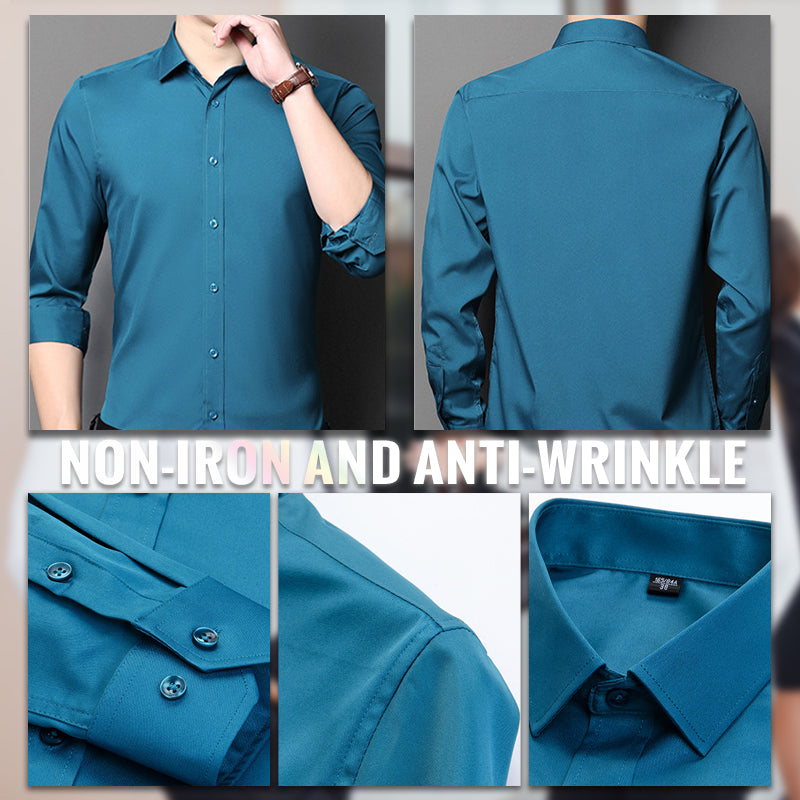 ✨（2 achetés, livraison gratuite）Chemise extensible non repassée et anti-froissement