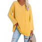 50% de réduction pour une durée limitée! Haut en tricot ample à manches longues et col en V pour femmes