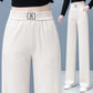 Superbe Cadeau ! Pantalon Décontracté et Amincissant à Jambes Droites Drapées et Taille Haute