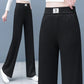 Superbe Cadeau ! Pantalon Décontracté et Amincissant à Jambes Droites Drapées et Taille Haute