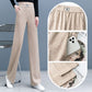 Superbe Cadeau ! Pantalon Décontracté et Amincissant à Jambes Droites Drapées et Taille Haute