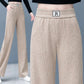 Superbe Cadeau ! Pantalon Décontracté et Amincissant à Jambes Droites Drapées et Taille Haute