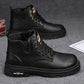 （Livraison gratuite）Bottes à lacets zippées vintage pour hommes
