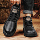 （Livraison gratuite）Bottes à lacets zippées vintage pour hommes