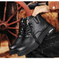 （Livraison gratuite）Bottes à lacets zippées vintage pour hommes
