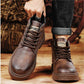 （Livraison gratuite）Bottes à lacets zippées vintage pour hommes