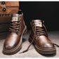 （Livraison gratuite）Bottes à lacets zippées vintage pour hommes