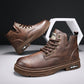 （Livraison gratuite）Bottes à lacets zippées vintage pour hommes