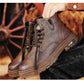 （Livraison gratuite）Bottes à lacets zippées vintage pour hommes
