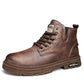 （Livraison gratuite）Bottes à lacets zippées vintage pour hommes