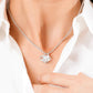 ❤️Collier en or blanc - avec une vraie rose - à mon amour