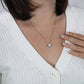 ❤️Collier en or blanc - avec une vraie rose - à mon amour