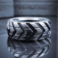 Bague en Acier Inoxydable à Double Fonction en Forme de Pneu de Moto