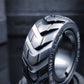 Bague en Acier Inoxydable à Double Fonction en Forme de Pneu de Moto